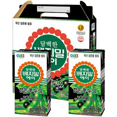 담백한 베지밀A 검은콩두유 190ml x 80팩 내일을 위해 구매