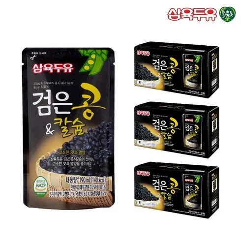 삼육두유 검은콩과칼슘X3박스삼육두유 흑임자(190mlX20팩 만의 비밀!